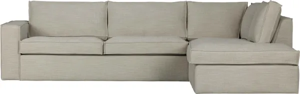 Freddie, Hörnsoffa högerställd, natur, H90x197x283 cm